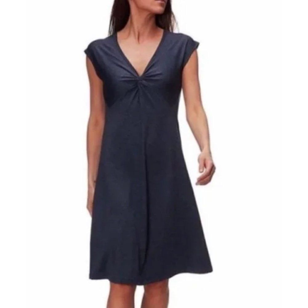 Patagonia Black Twist Front Cap Sleeve Dress Size S